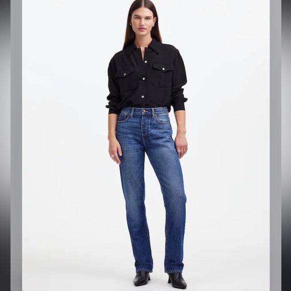 Madewell Denim - Madewell Alexa Chung High Rise Straight Classic Blue Women's Jeans
